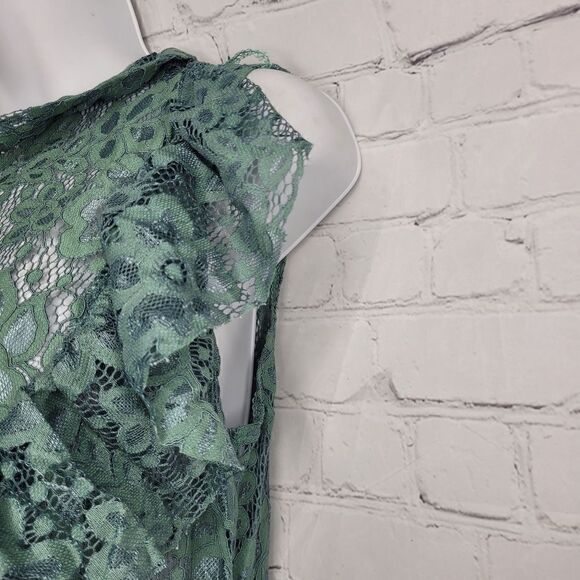 Women's Floral Lace High Low Tail Dress 2XL - Picture 4 of 5